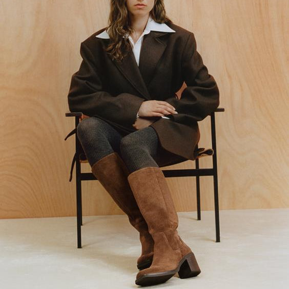 VAGABOND SHOEMAKERS - MERYL TALL BOOT IN BROWN SUEDE