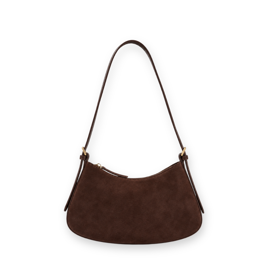 MOLLINI - RAYVN SHOULDER BAG IN MOCHA SUEDE