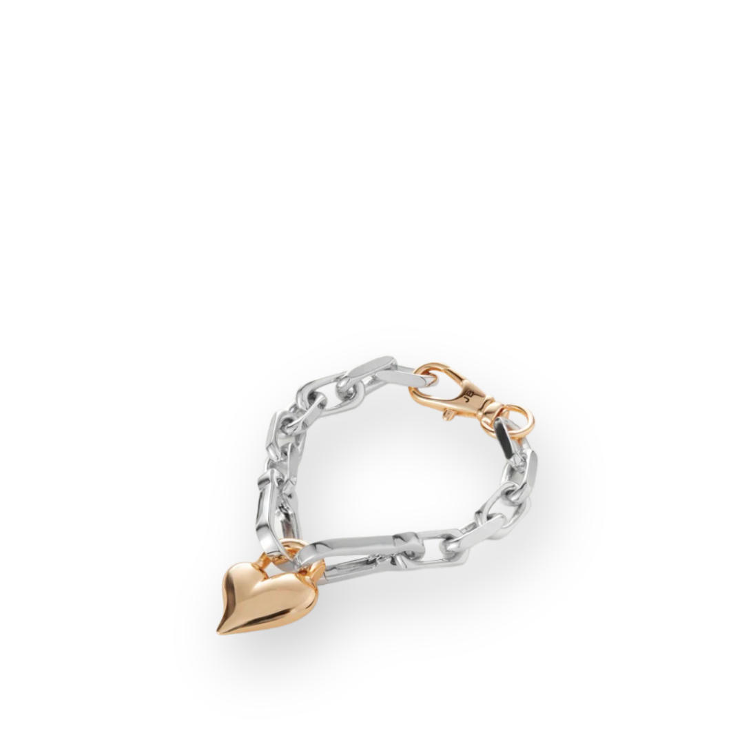 JENNY BIRD - PADLOCK HEART BRACELET IN TWO-TONE