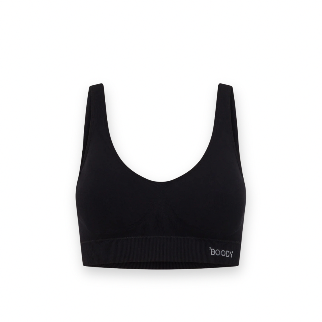 BOODY - PADDED SHAPER CROP BRA IN BLACK