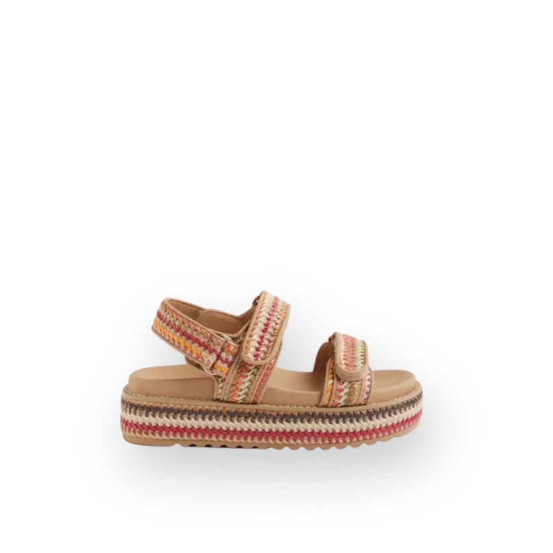 MOLLINI - BRIDGETT PLATFORM SANDAL IN NATURAL MULTI WOVEN