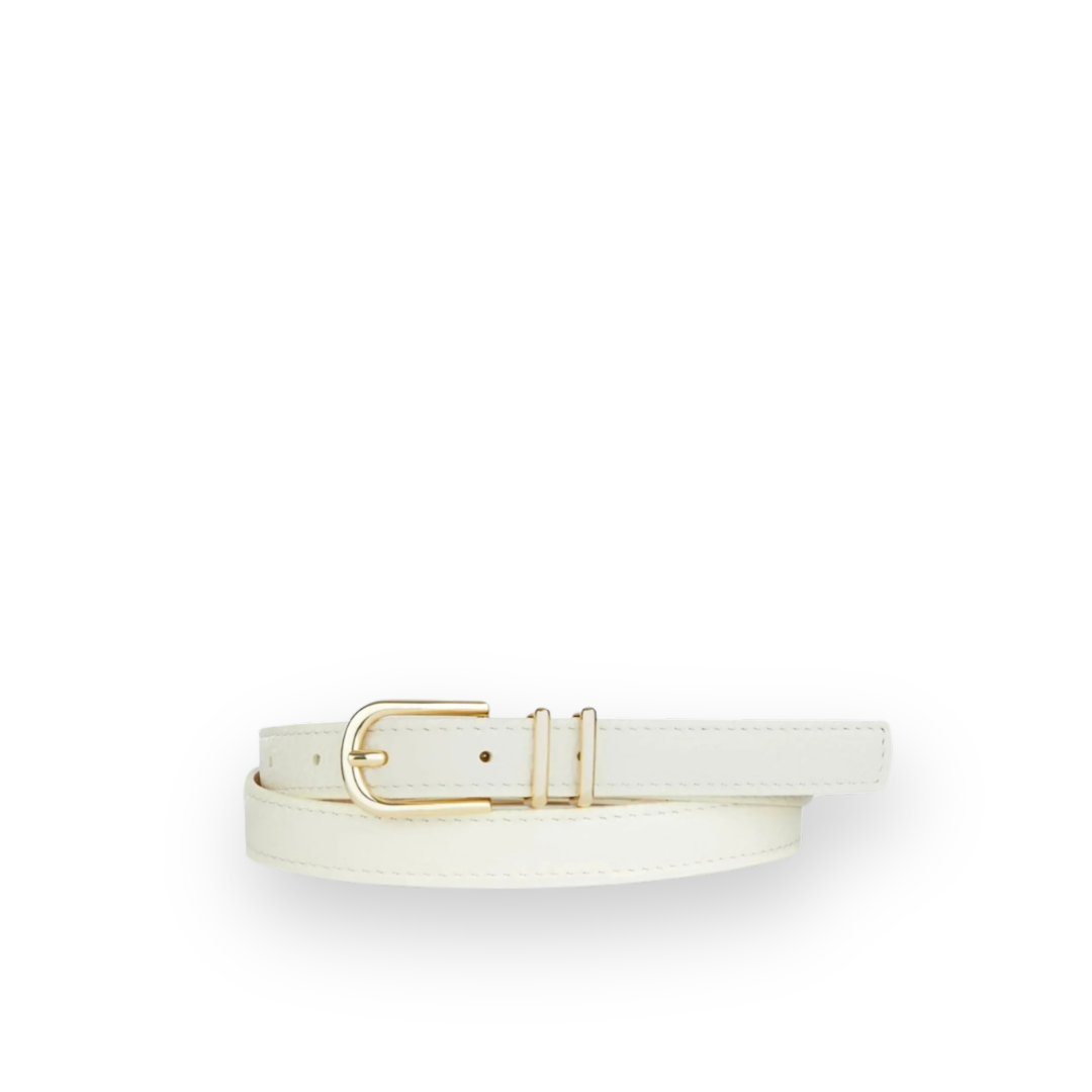 BRAVE LEATHER - WOMEN’S JULANE BELT IN MARBLE LEATHER/GOLD HARDWARE