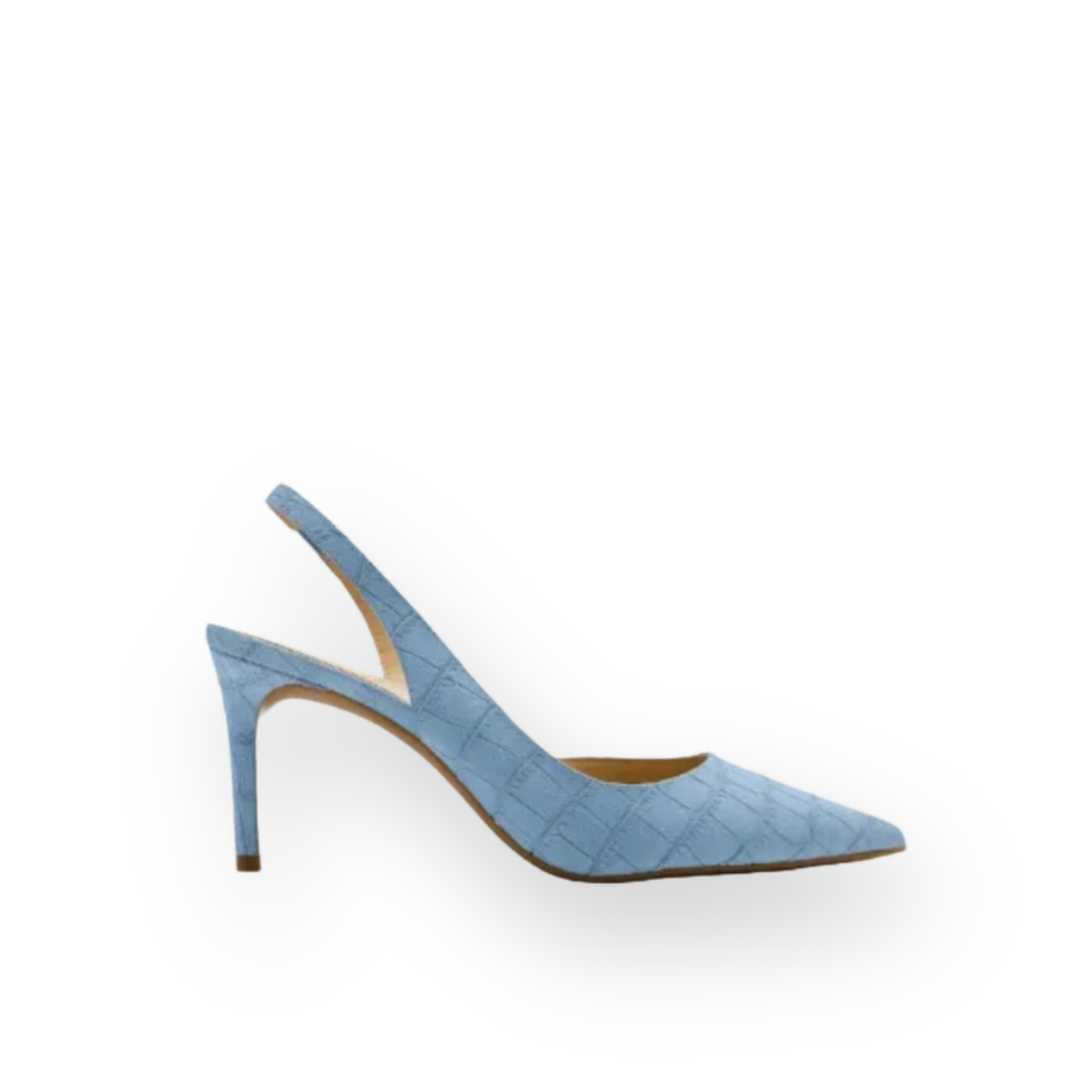 MICHAEL KORS - ALINA FLEX SLINGBACK PUMP IN CHAMBRAY CROCO SUEDE