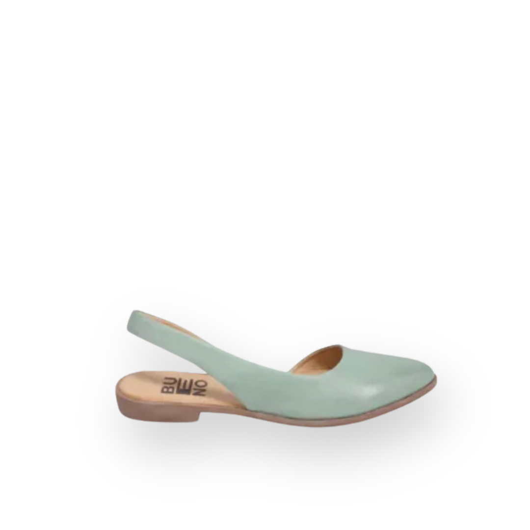 BUENO - BRONX SLINGBACK FLAT IN SEAFOAM LEATHER