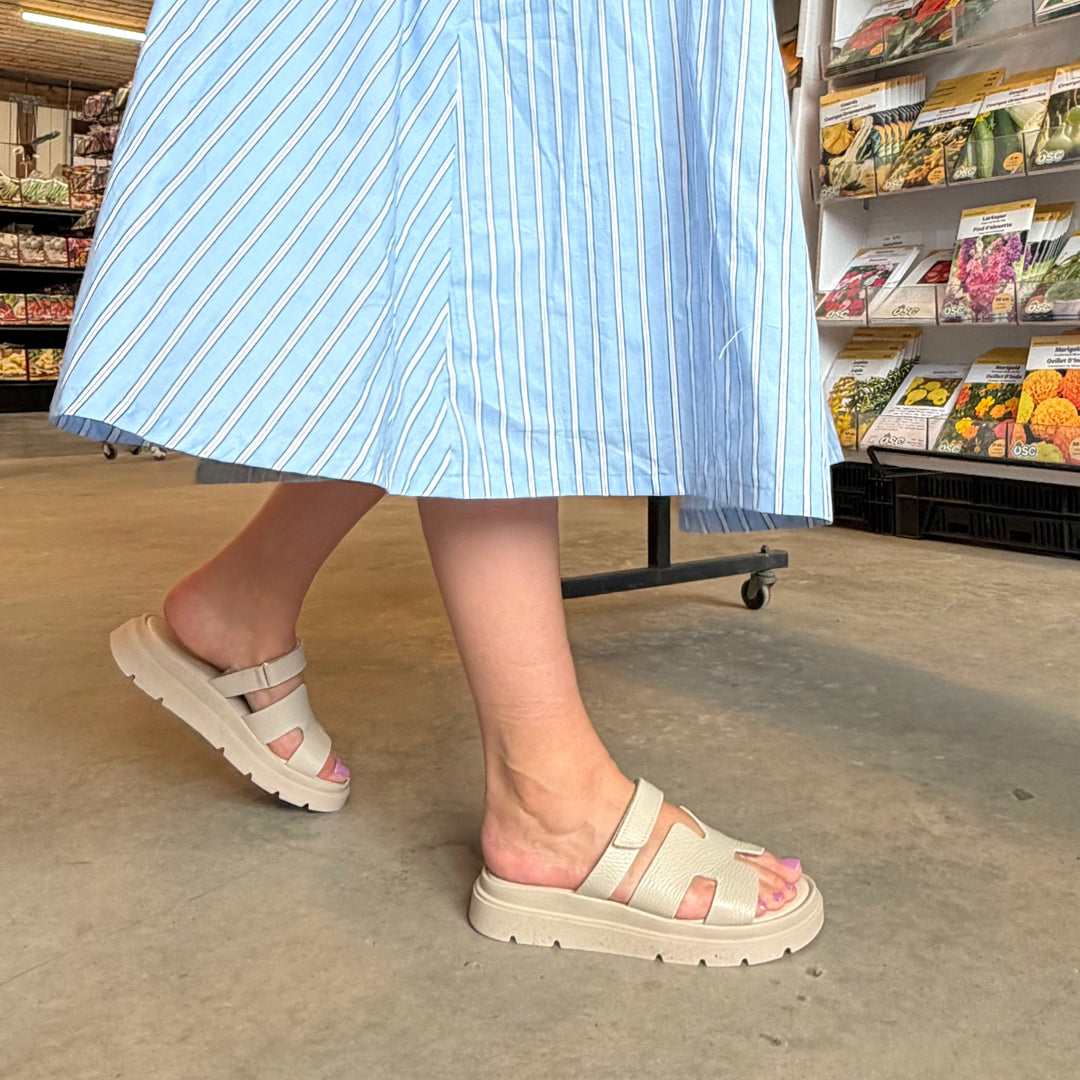 ATELIERS - CALEB SANDAL IN NATURAL LEATHER