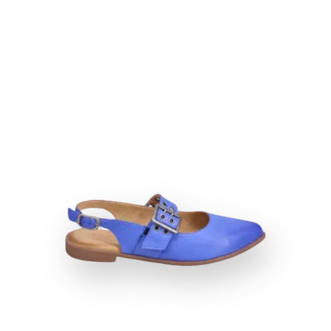 MIZ MOOZ - FREYA SLINGBACK FLAT IN BLUE LEATHER