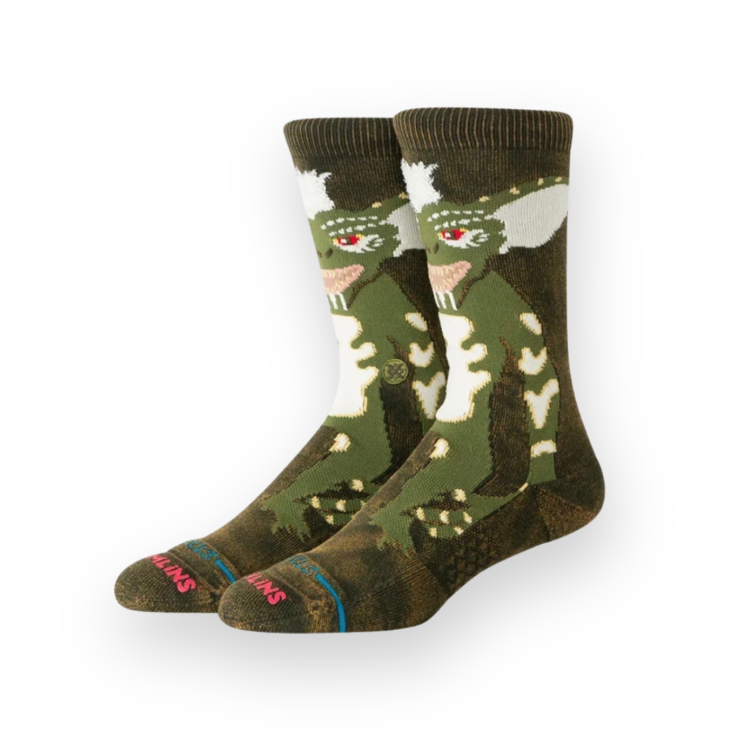 STANCE - GREMLINS STRIPE CREW SOCK IN DARK GREEN