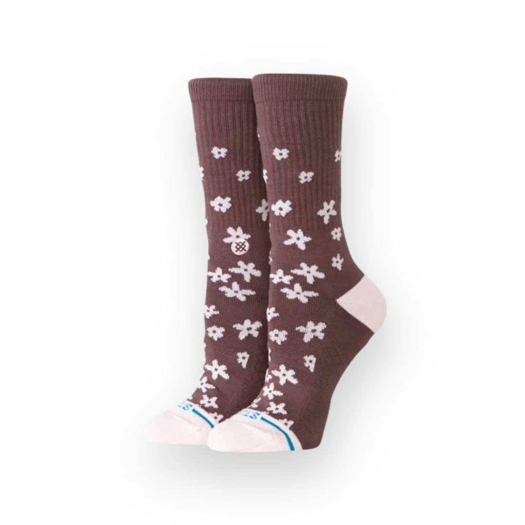 STANCE - W FLORAL DREAMS CREW SOCK IN BROWN