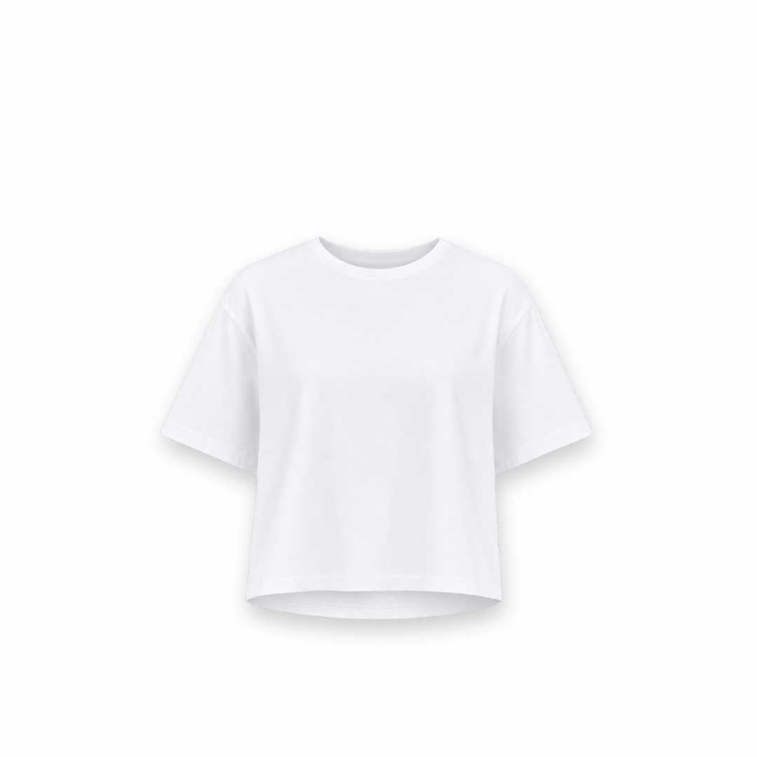 MPG SPORT - BOXY CROPPED PIMA TEE IN BRILLANT WHITE