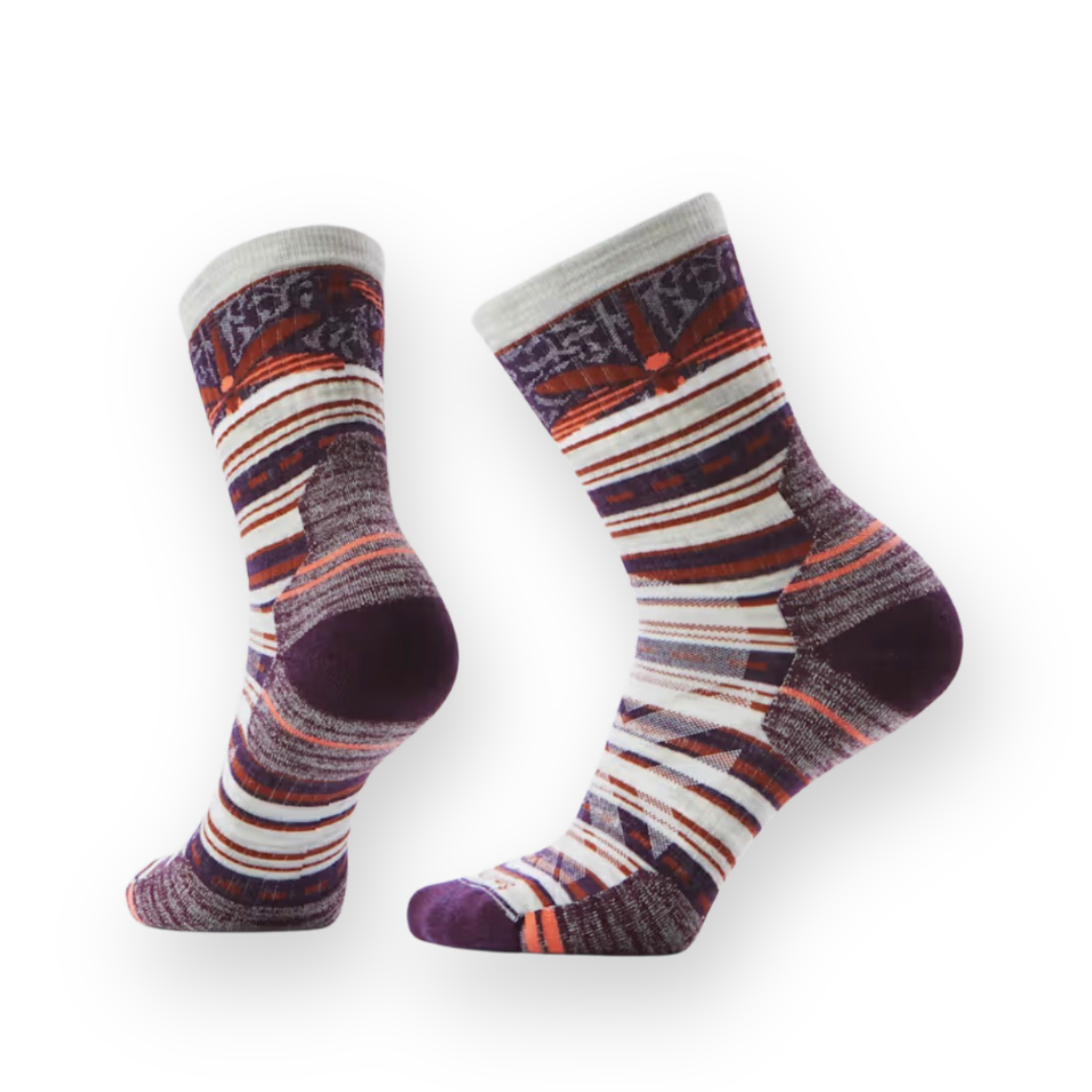 SMARTWOOL - WOMEN'S HIKE TARGETED CUSHION DRAGON STITCH MID CREW SOCK IN ASH