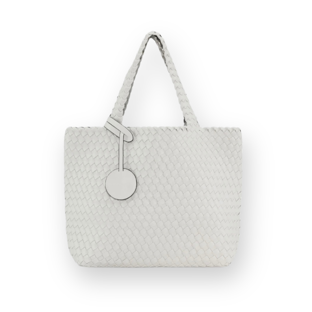 ILSE JACOBSEN - REVERSIBLE TOTE BAG IN MOONSTRUCK/SILVER SYNTHETIC LEATHER