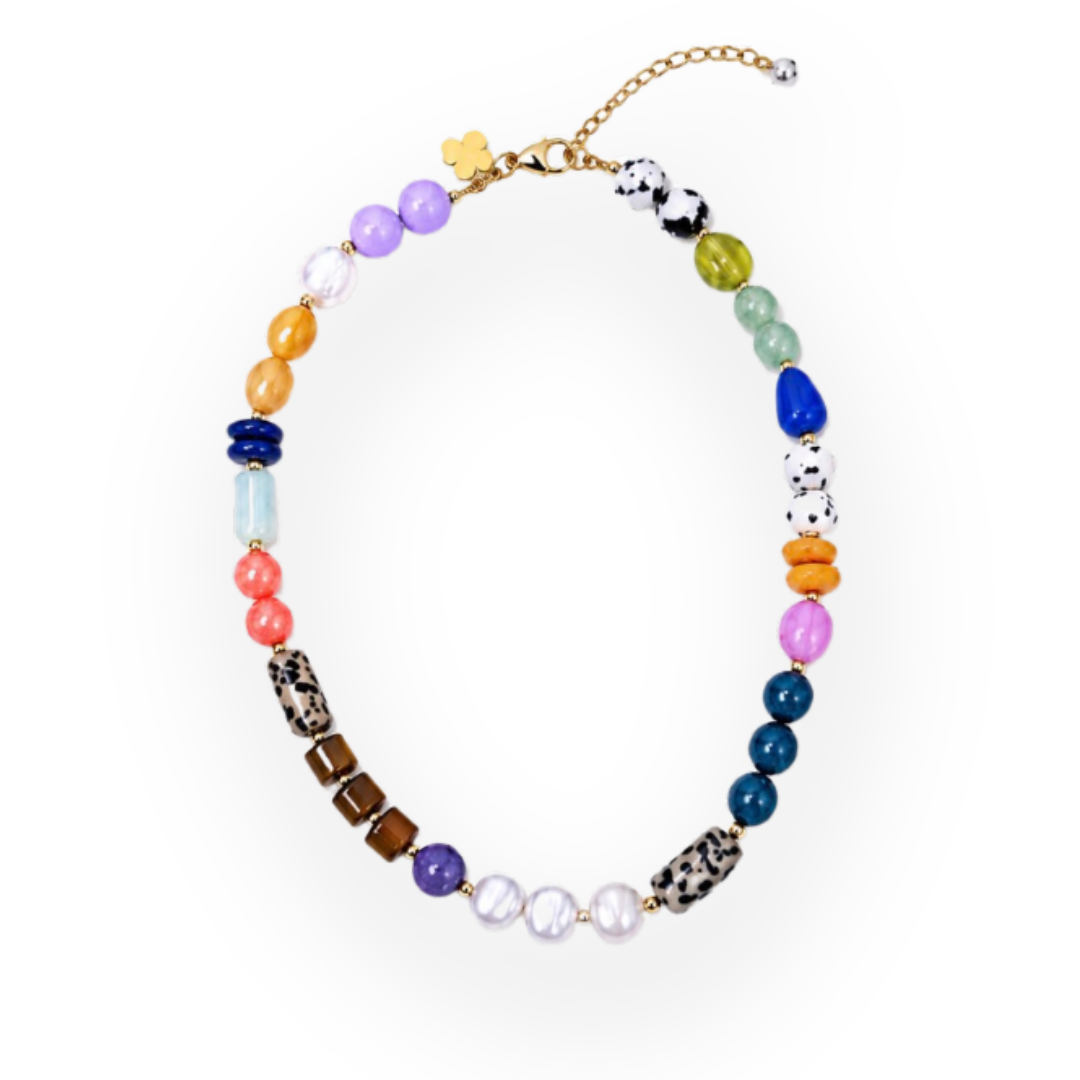 JILL MAKES - SABINO PEARL BEADED NECKLACE IN MULTI