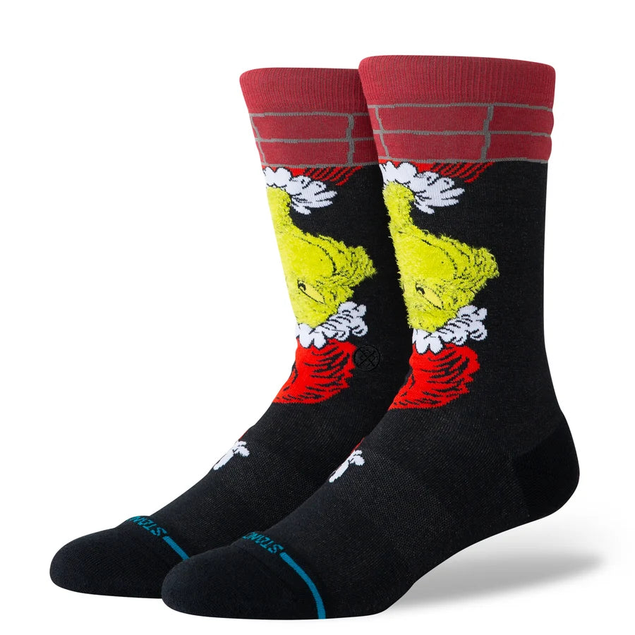 STANCE - DOWN THE CHIMNEY CREW SOCK IN BLACK