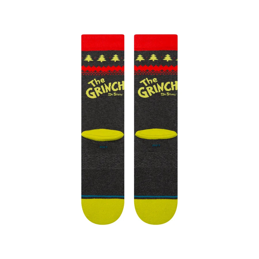 STANCE - GRINCH SWEATER CREW SOCK IN BLACK