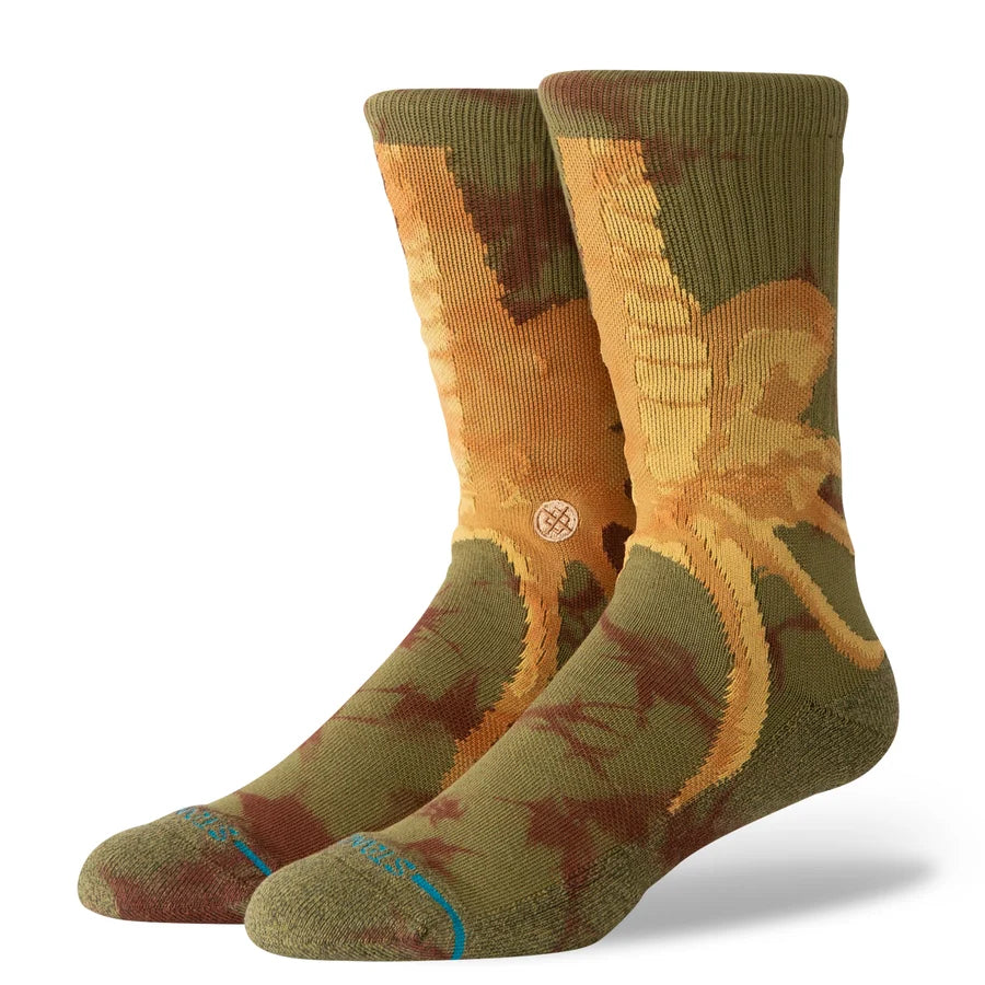 STANCE - ALIEN FACE HUGGER CREW SOCK IN BROWN
