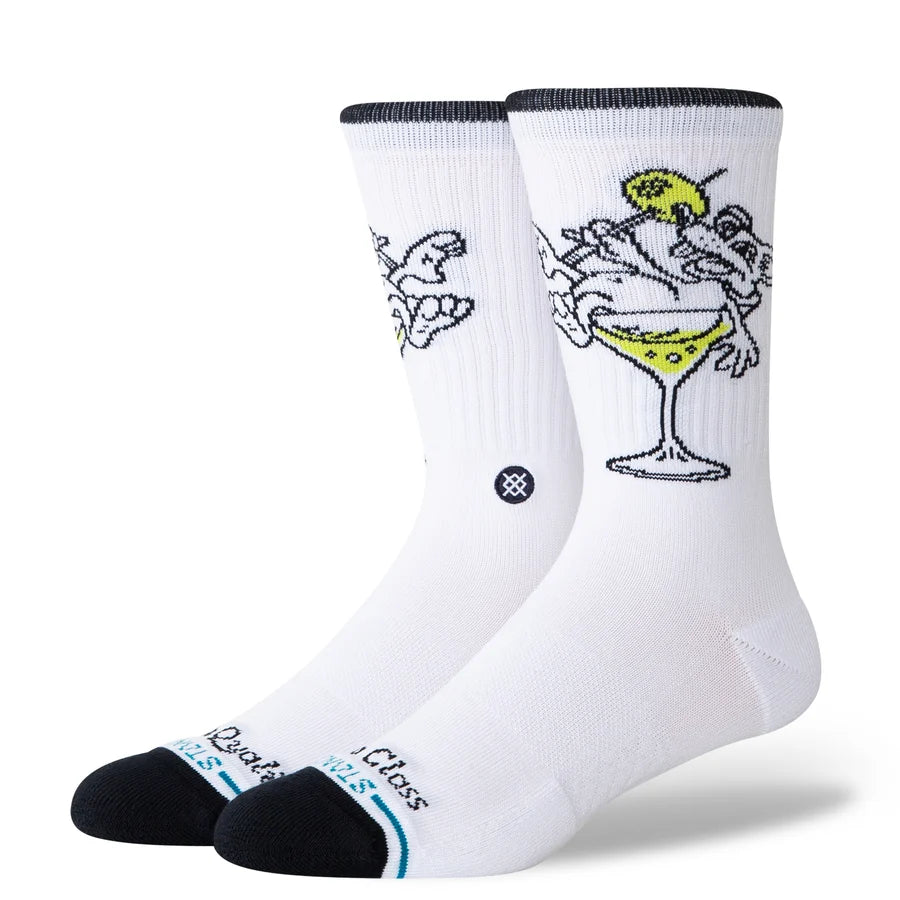 STANCE - HIGH QUALITY LOW CLASS CREW SOCK IN WHITE