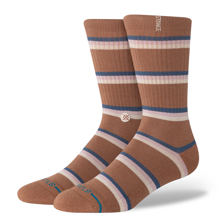 STANCE - STRATA CREW SOCK IN BROWN