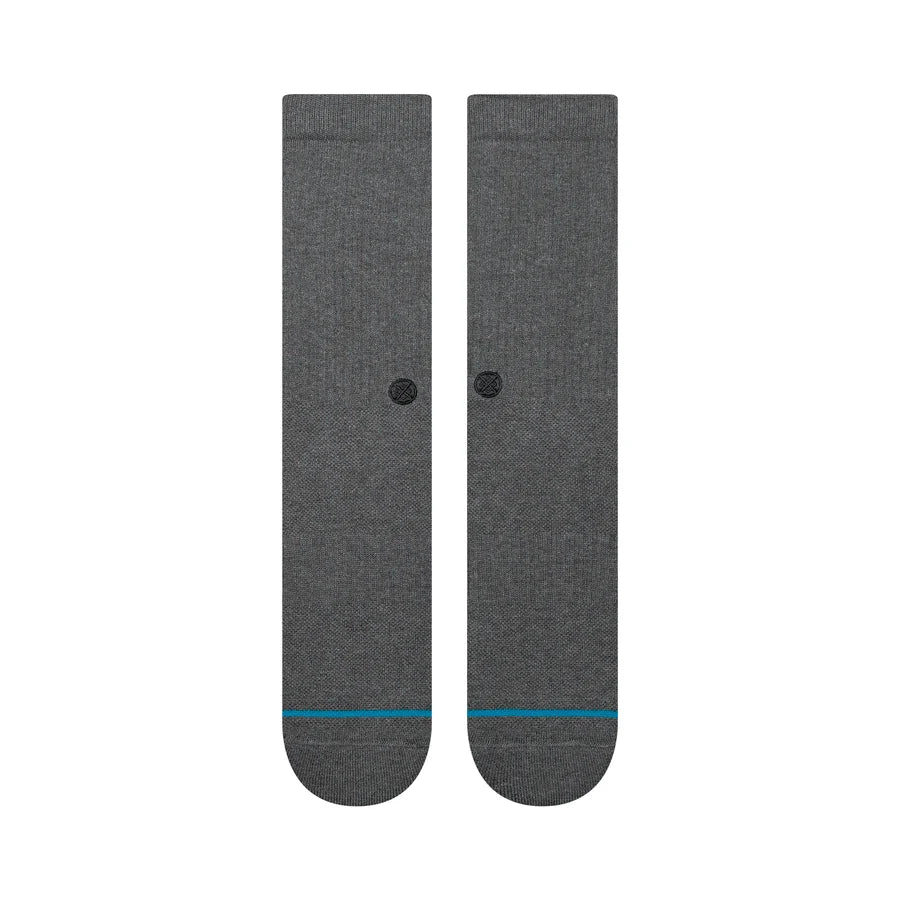 STANCE - SIGNATURE CREW SOCK IN BLACK HEATHER
