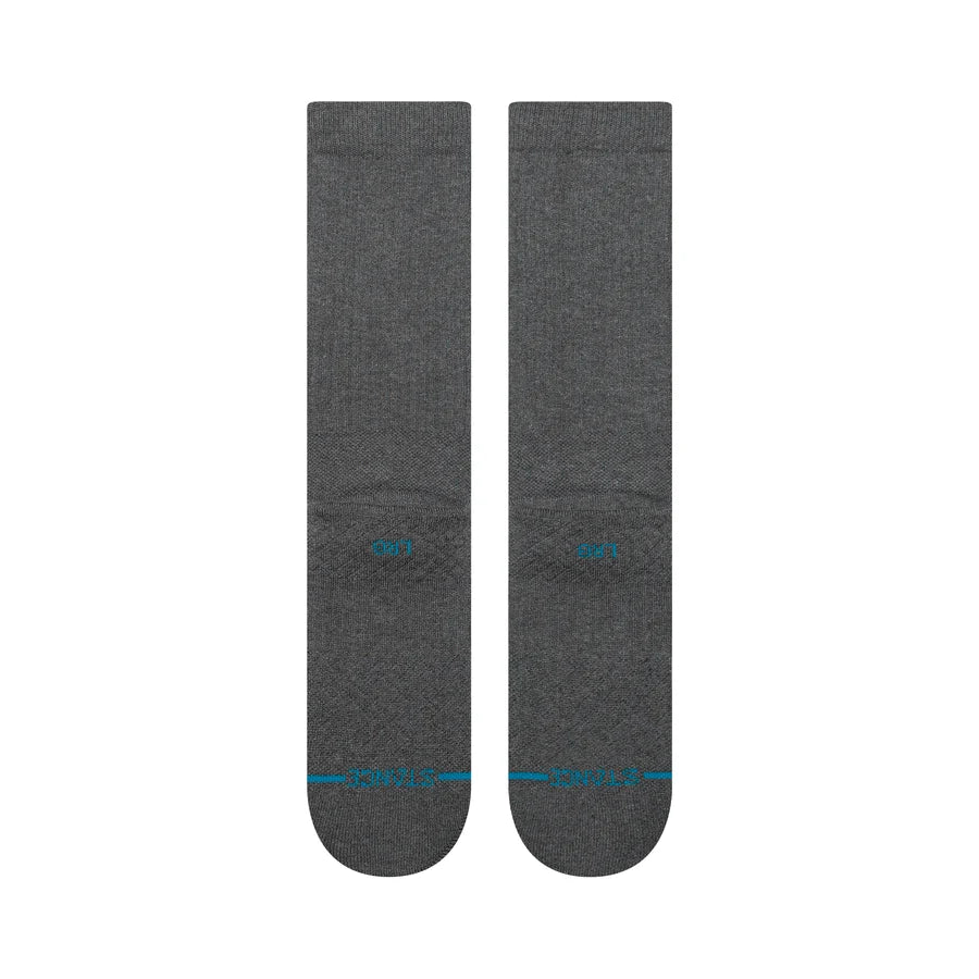 STANCE - SIGNATURE CREW SOCK IN BLACK HEATHER