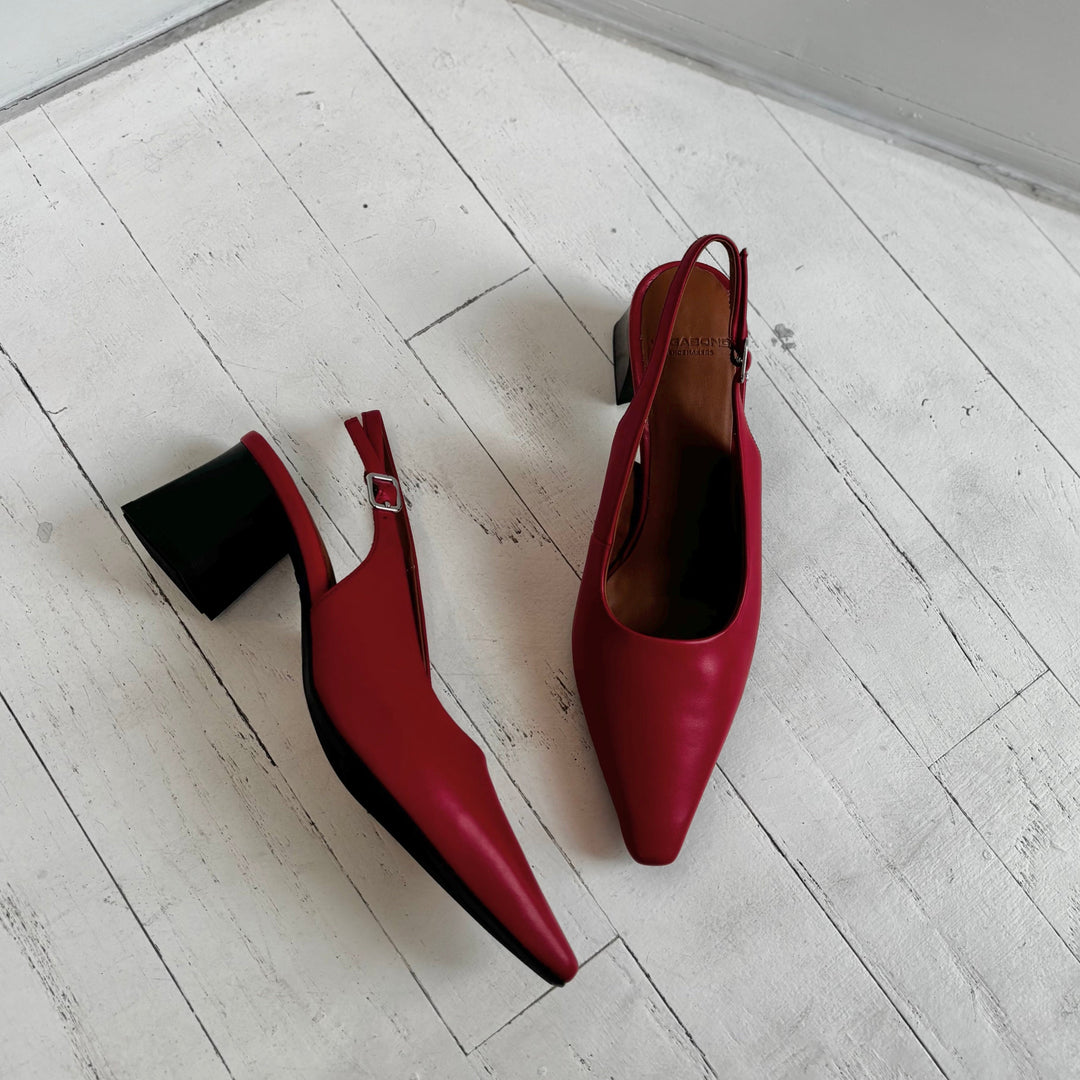 VAGABOND SHOEMAKERS - ALTEA SLINGBACK PUMP IN RED LEATHER