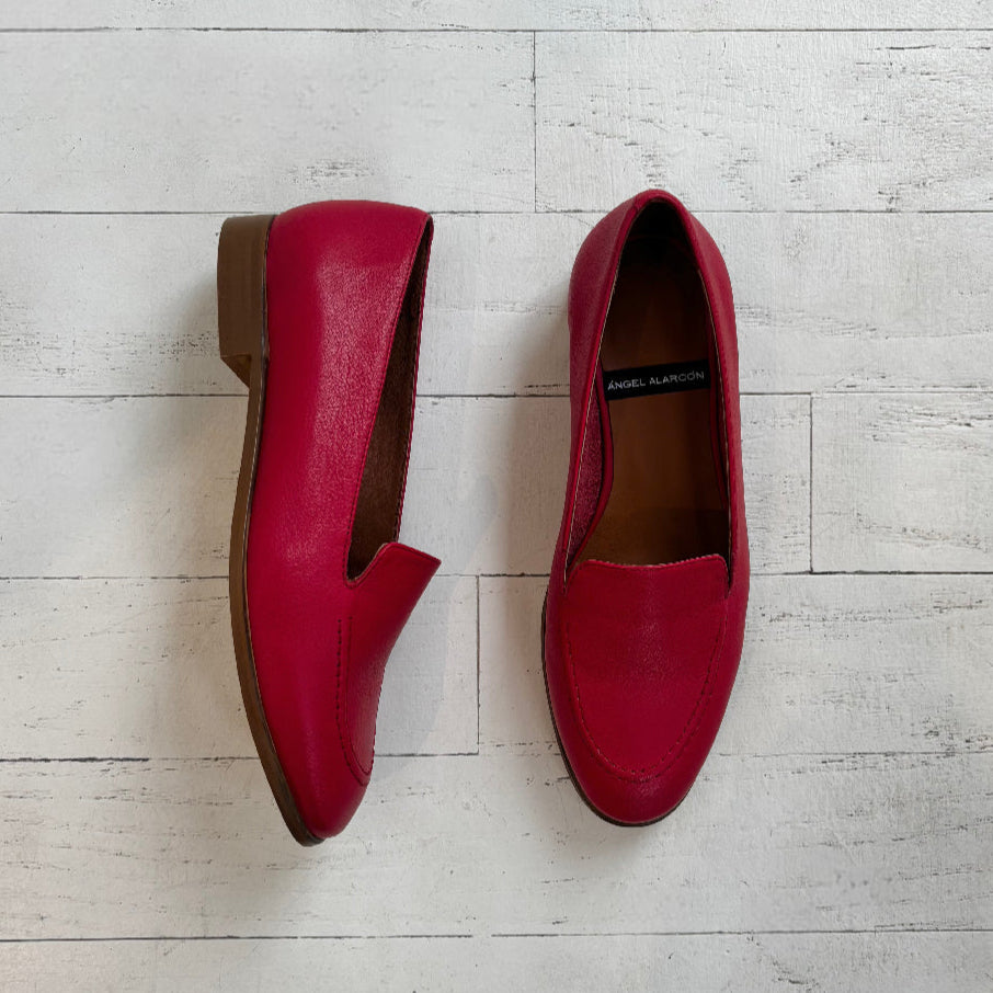 ANGEL ALARCON - ISABELLE LOAFER IN SCARLET LEATHER