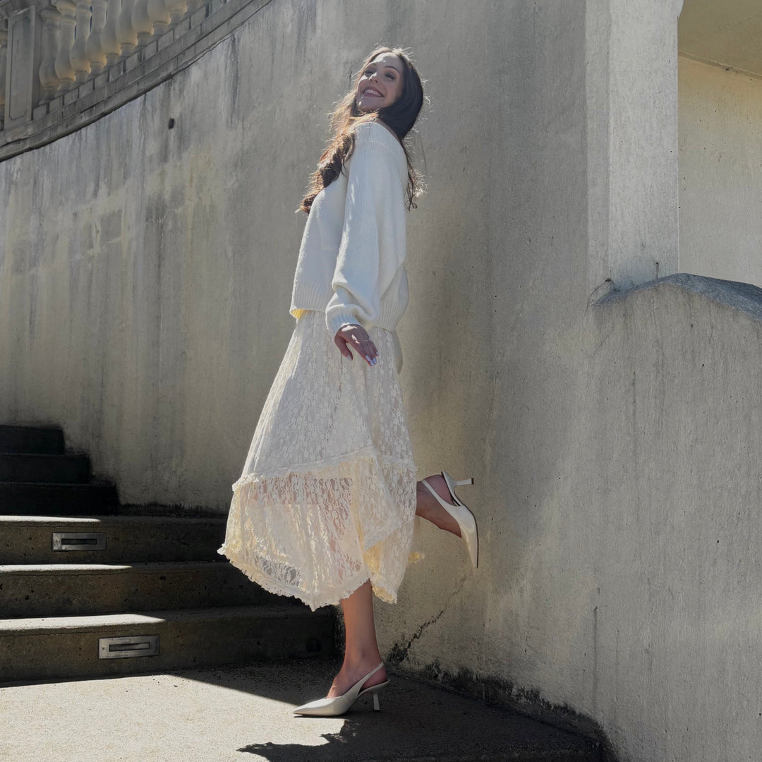 ANGEL ALARCON - MALLORY SLINGBACK PUMP IN VANILLA LEATHER
