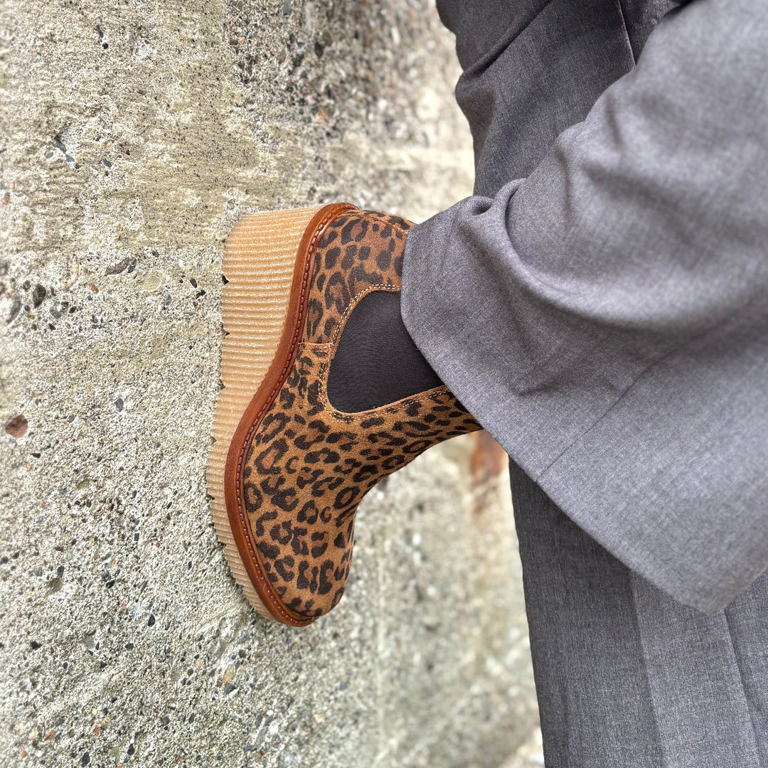 MIZ MOOZ - AVERIE WEDGE BOOT IN LEOPARD SUEDE