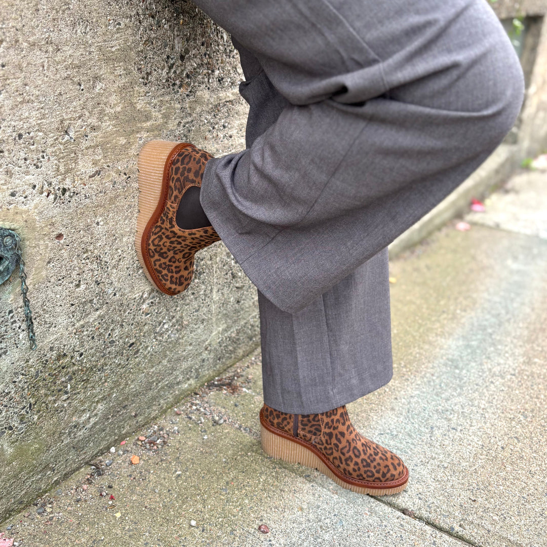 MIZ MOOZ - AVERIE WEDGE BOOT IN LEOPARD SUEDE