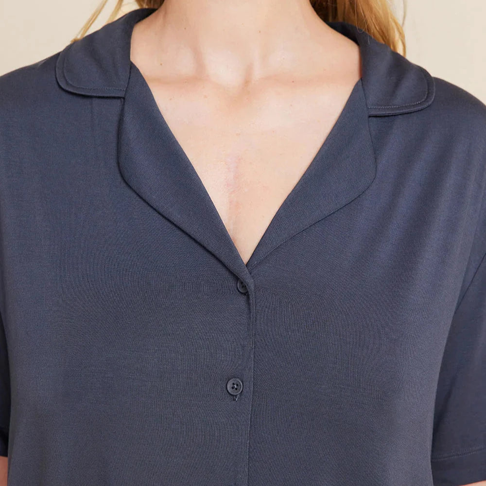 BOODY - GOODNIGHT SHORT SLEEVE SLEEP SHIRT IN STORM