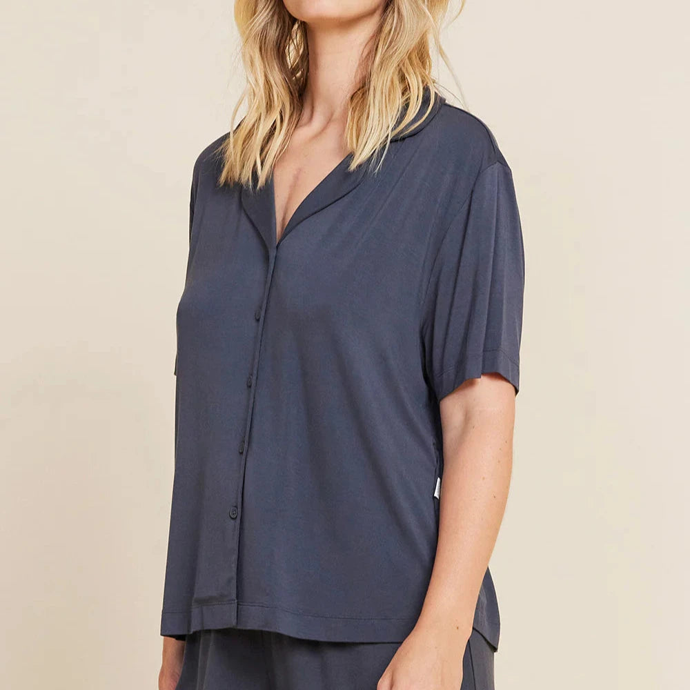 BOODY - GOODNIGHT SHORT SLEEVE SLEEP SHIRT IN STORM