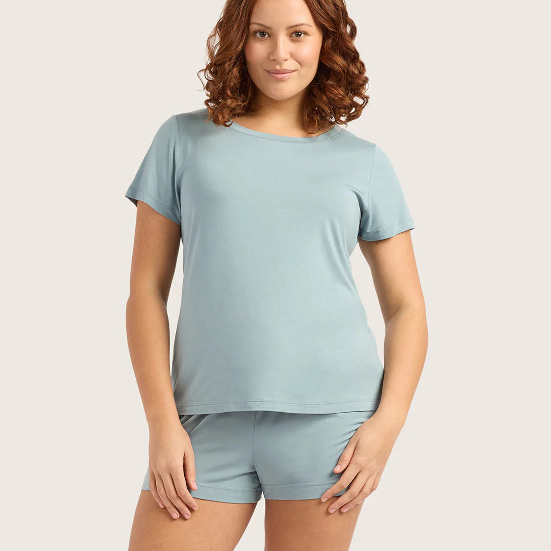BOODY - GOODNIGHT SLEEP SHORT IN MINERAL BLUE