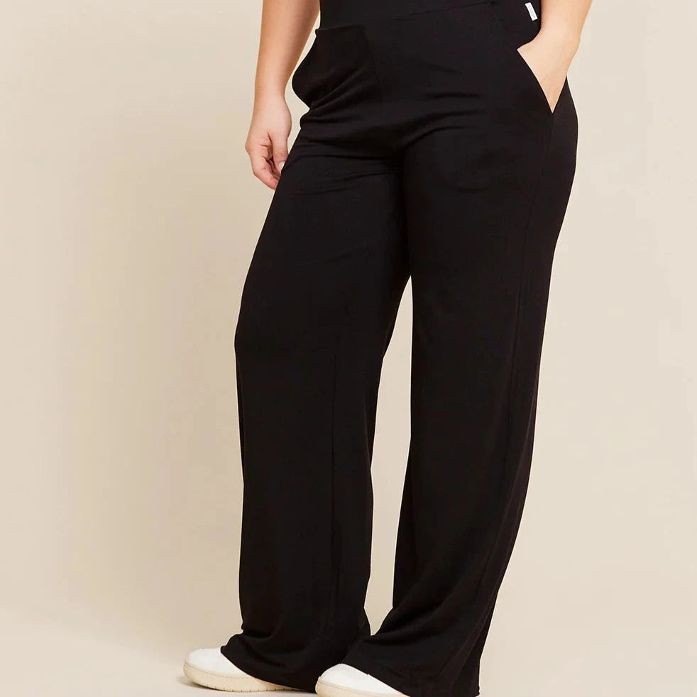 BOODY DOWNTIME WIDE LEG LOUNGE PANT IN BLACK – the Urban Shoe Myth