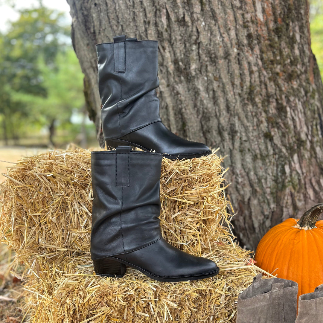 ATELIERS - BETSY BOOT IN BLACK LEATHER