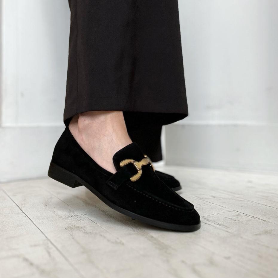 BIBI LOU - VELA LOAFER IN BLACK SUEDE