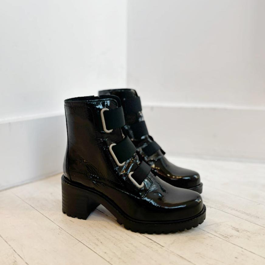 BOS & CO - INDIE BOOT IN BLACK PATENT LEATHER