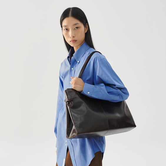 VAGABOND SHOEMAKERS - CANNES TOTE BAG IN DARK BROWN LEATHER