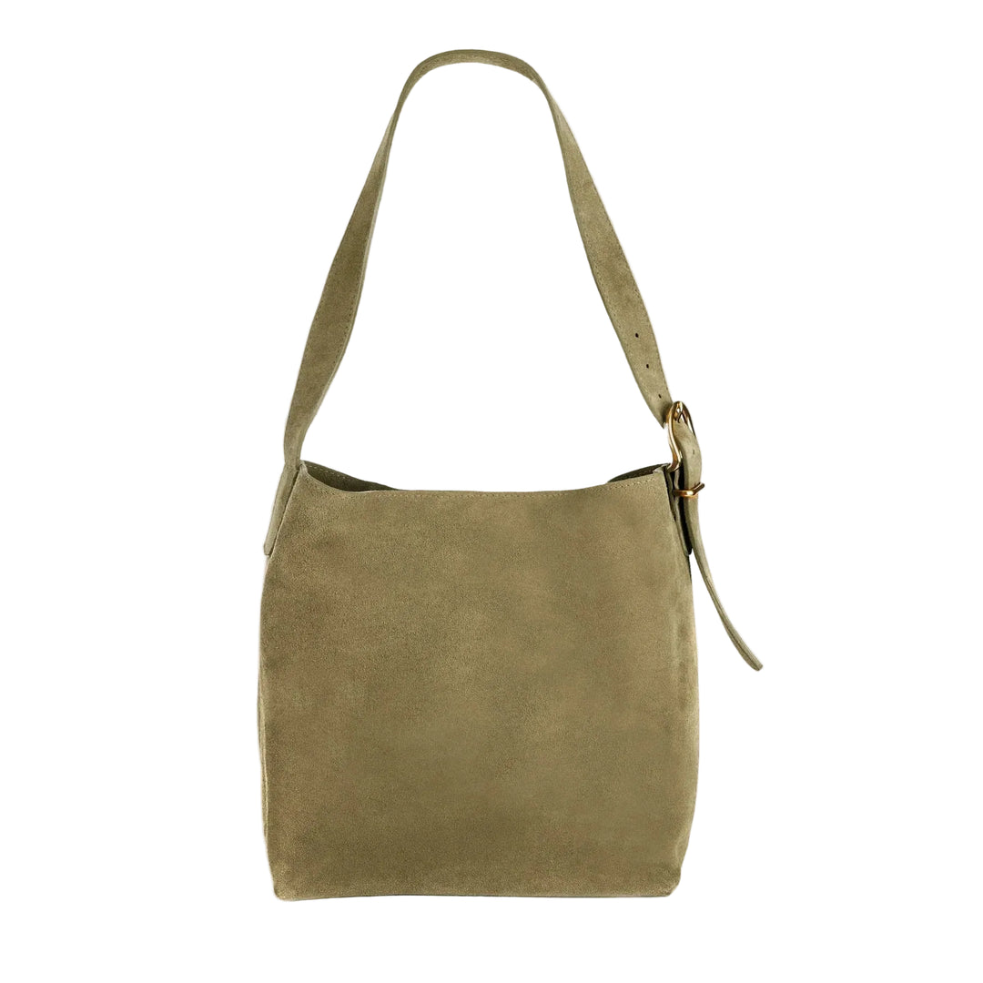 BRAVE LEATHER - KYLEN BAG IN LIGHT OLIVE SUEDE