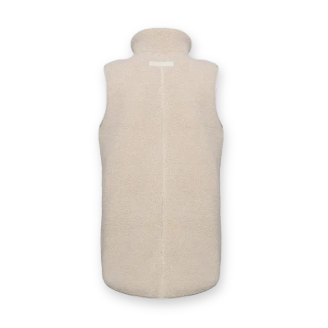 ILSE JACOBSEN - LONG COLLARED VEST BONDEDPILE02 IN KIT FLEECE