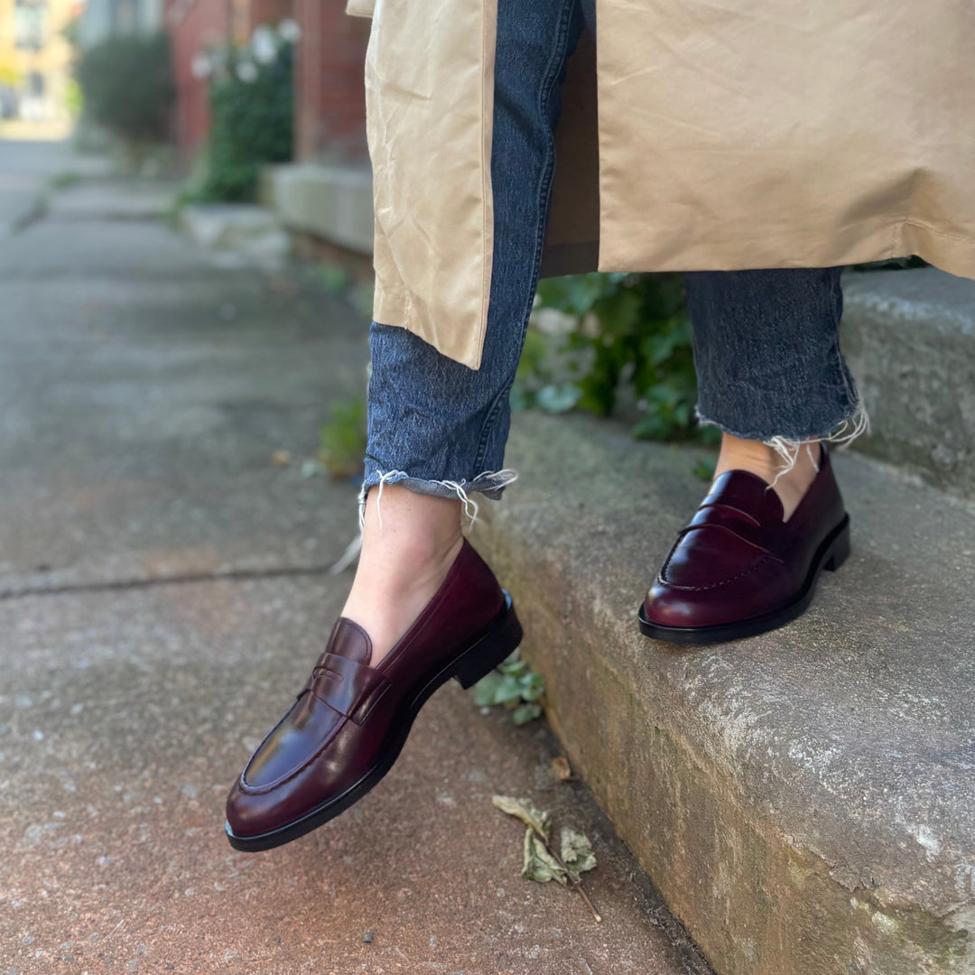 ATELIERS - CARLOS LOAFER IN BORDO LEATHER