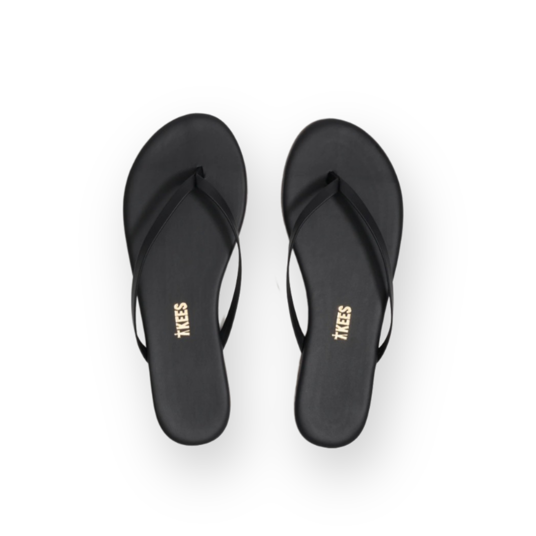 TKEES - LILY LINERS THONG SANDAL IN SABLE MATTE LEATHER