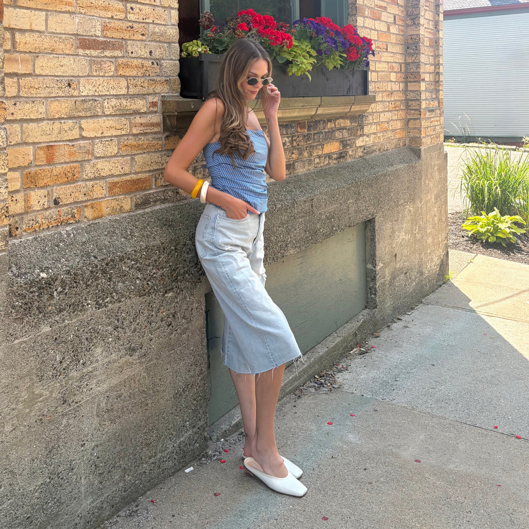 SISTER X SOEUR - COLLINS MULE IN CREAM LEATHER