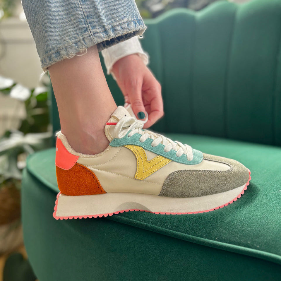 VICTORIA - COSMO SNEAKER 1134113 IN CORAL MULTI SUEDE
