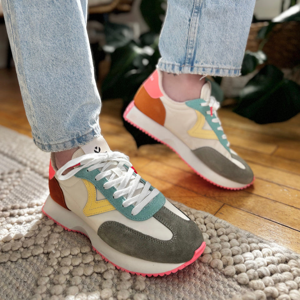 VICTORIA - COSMO SNEAKER 1134113 IN CORAL MULTI SUEDE