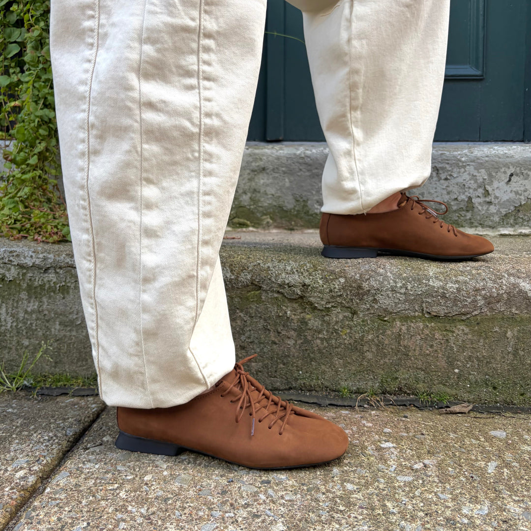 CAMPER - CASI MYRA LACE UP K201802-005 IN BROWN NUBUCK