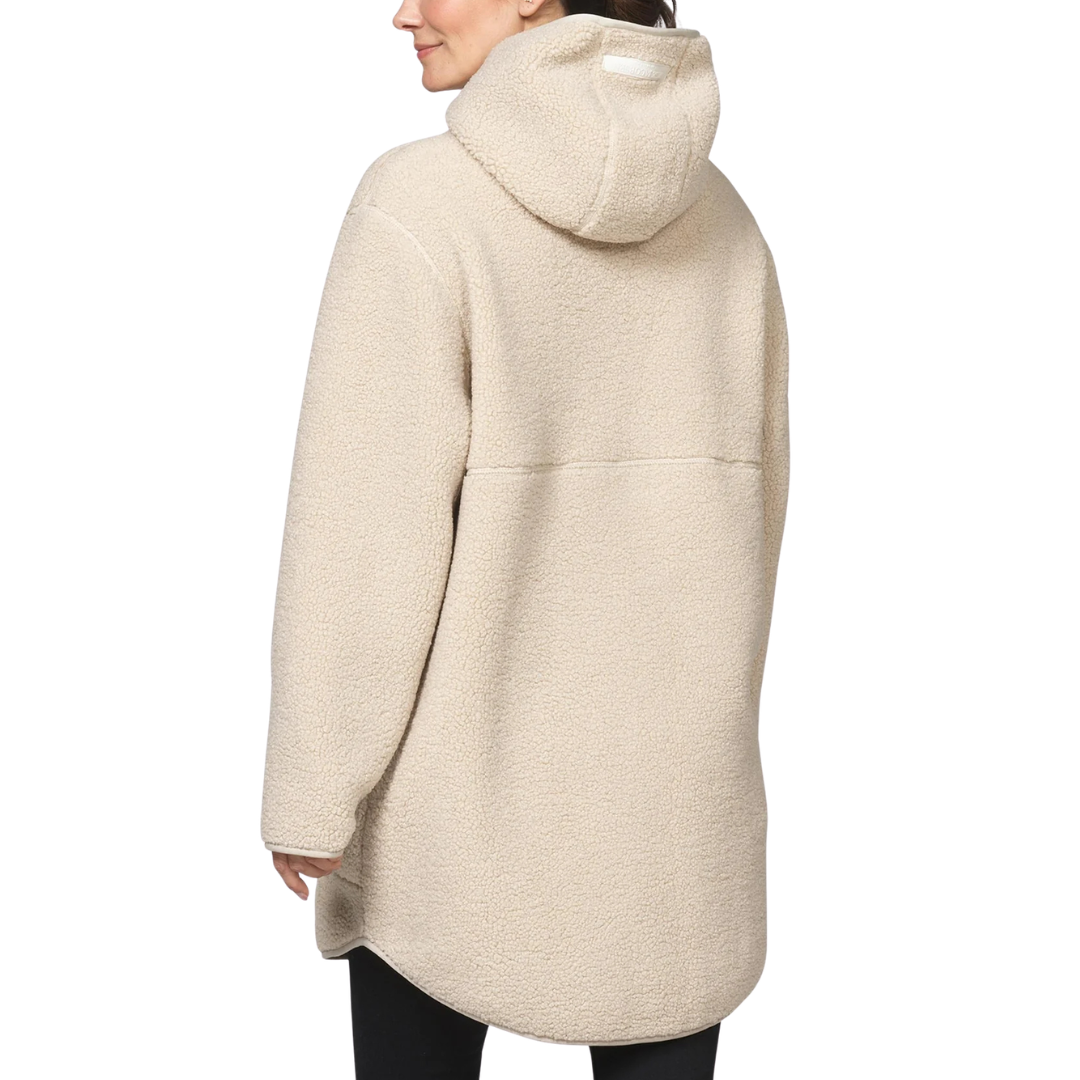 ILSE JACOBSEN - LONG HOODED JACKET BONDEDPILE04 IN KIT FLEECE