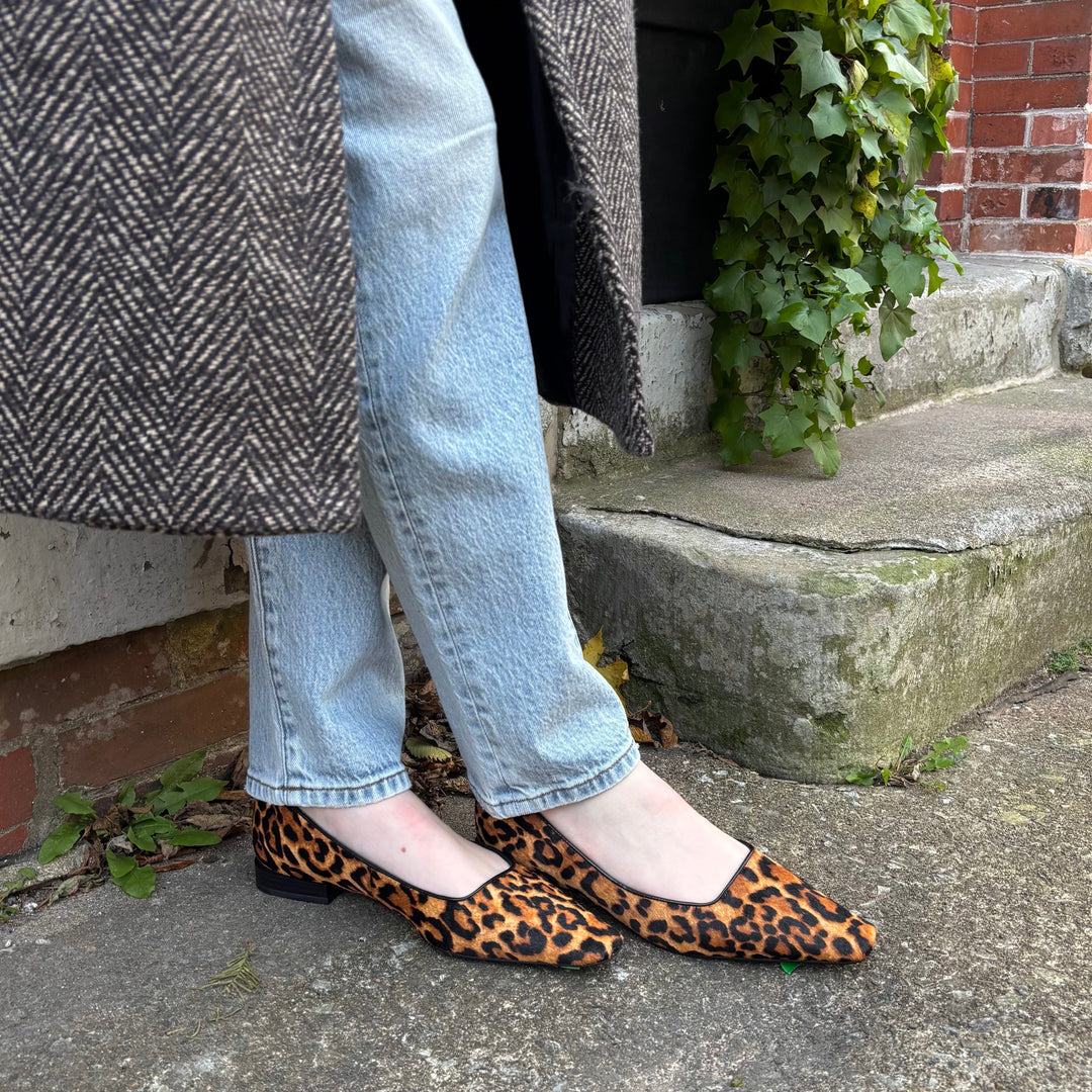 MICHAEL KORS - DARRAH FLAT IN LEOPARD PONY HAIR