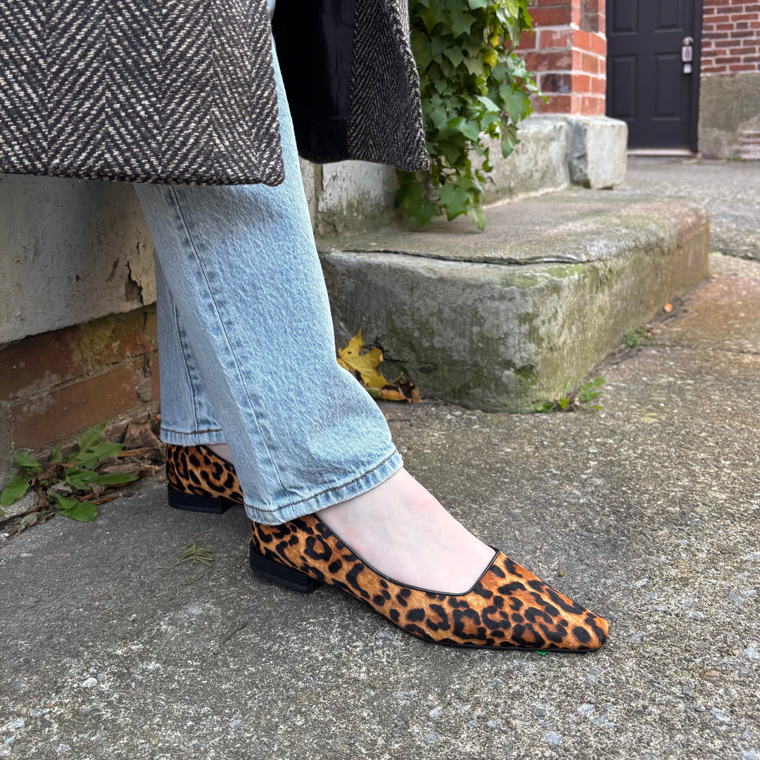 MICHAEL KORS - DARRAH FLAT IN LEOPARD PONY HAIR