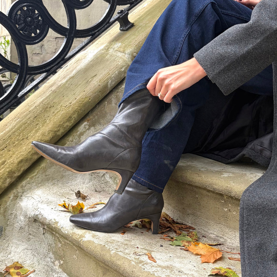 MOLLINI - DELLEA BOOT IN CHARCOAL SYNTHETIC LEATHER