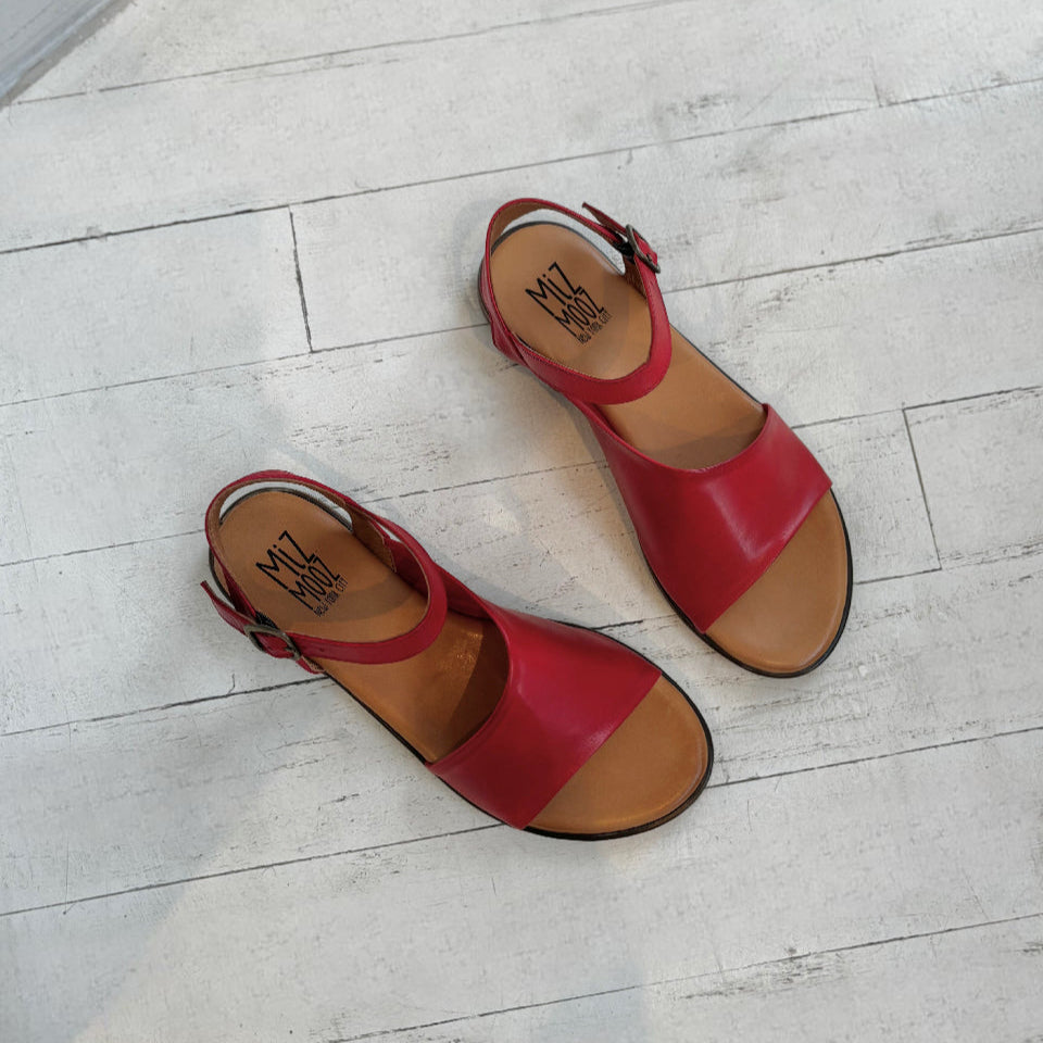 MIZ MOOZ - DELPHINA SANDAL IN RED LEATHER