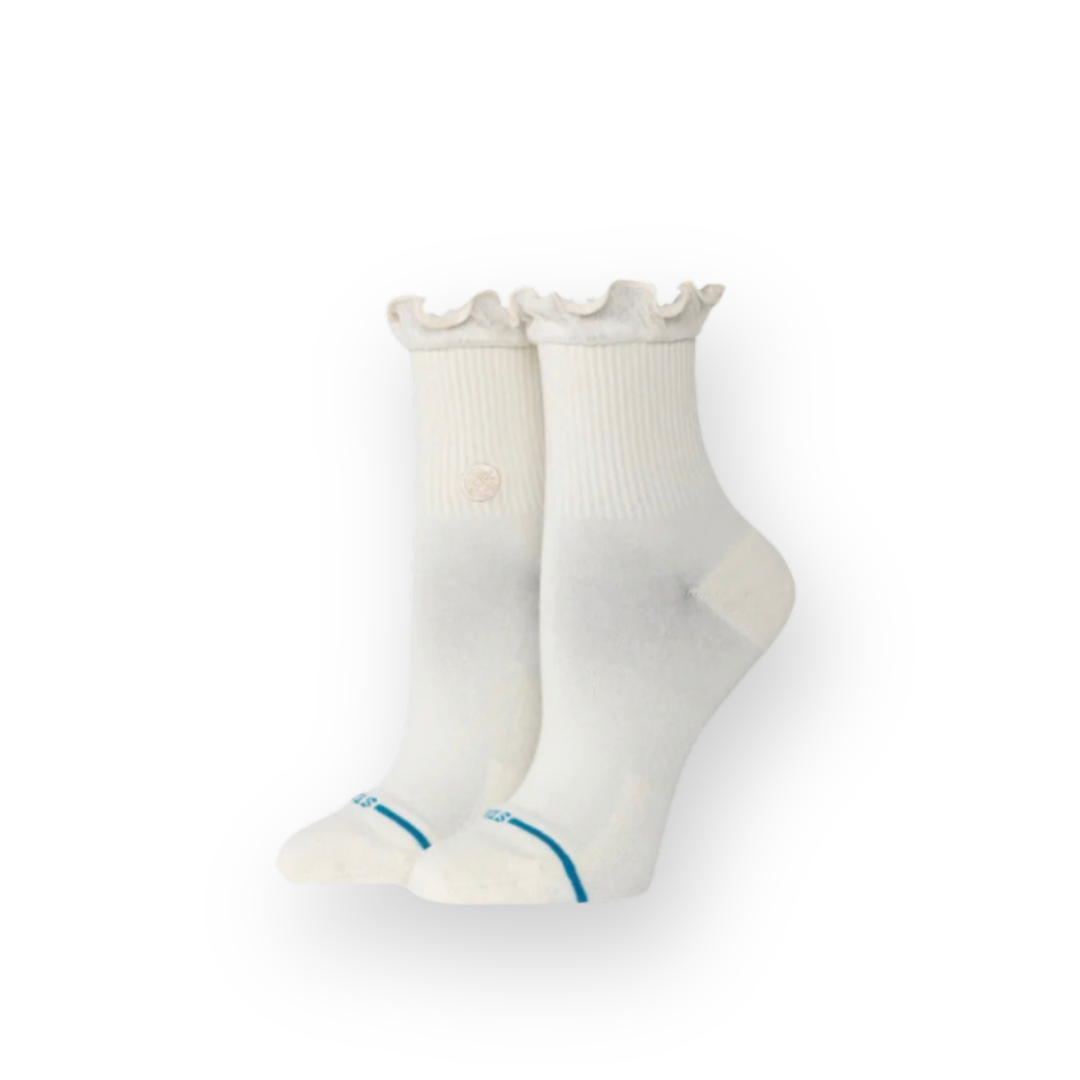 STANCE - W RUFFLE ICON QUARTER SOCK IN IVORY